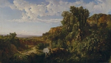 Marti Alsina, Ramon - Landscape, Ca. 1860大师画家古典画古典建筑古典景物装饰画油画