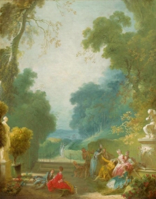 Jean-Honor茅 Fragonard, French (2)大师画家古典画古典建筑古典景物装饰画油画