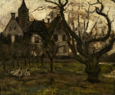 Louis Dubois - The orchard大师画家古典画古典建筑古典景物装饰画油画