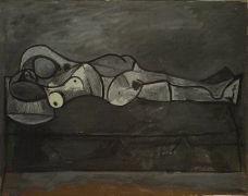 1944 Nu au divan [Femme couch淇西班牙画家巴勃罗毕加索抽象油画人物人体油画装饰画