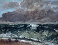 Gustave Courbet - La vague大师画家古典画古典建筑古典景物装饰画油画