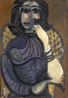 1940 Femme dans un fauteuil西班牙画家巴勃罗毕加索抽象油画人物人体油画装饰画