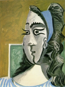 1962 T鍧眅 de femme (Jacqueline) I西班牙画家巴勃罗毕加索抽象油画人物人体油画装饰画
