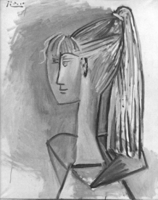 1954 Portrait de Sylvette David 02西班牙画家巴勃罗毕加索抽象油画人物人体油画装饰画