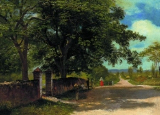 Albert Bierstadt - Street in Nassau, 1877-1880大师画家古典画古典建筑古典景物装饰画油画