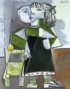 1954 Paloma debout西班牙画家巴勃罗毕加索抽象油画人物人体油画装饰画