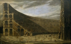 Gargiulo, Domenico_ Codazzi, Viviano - Perspectiva de un anfiteatro romano, Ca. 1638大师画家古典画古典建筑古典景物装