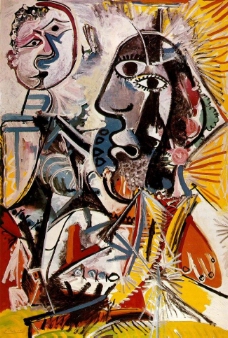 1969 Grandes t鍧眅s西班牙画家巴勃罗毕加索抽象油画人物人体油画装饰画