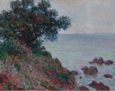 Claude Monet - Mediterannian Coast, Grey Weather, 1888大师画家风景画静物油画建筑油画装饰画