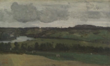 Jean-Baptiste-Camille Corot - The Seine near Rouen大师画家古典画古典建筑古典景物装饰画油画