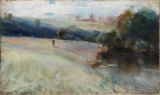 Charles Conder - Australian Landscape, 1889-90大师画家风景画静物油画建筑油画装饰画