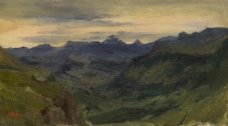 Th茅odore Rousseau - The Valley of Saint-Vincent大师画家古典画古典建筑古典景物装饰画油画