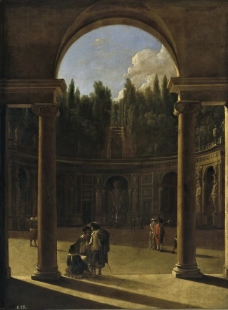 Anonymous - El jardin Aldobrandini en Frascati, 17 Century大师画家古典画古典建筑古典景物装饰画油画