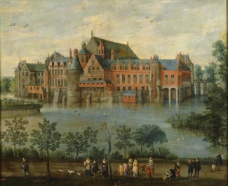 Brueghel the Elder, Jan - Los Archiduques Isabel Clara Eugenia y Alberto en el Palacio de Tervure大师画