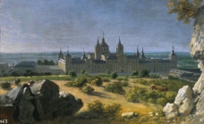 Houasse, Michel-Ange - Vista del Monasterio de El Escorial, 1720-22大师画家古典画古典建筑古典景物装饰画油画