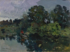 Constantin Korovin - On the Lake with Lily Pads, 1915.jpeg大师画家风景画静物油画建筑油画装饰画