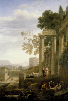 Lorraine, Claude - The Burial of Saint Seraphia, 1639-40大师画家古典画古典建筑古典景物装饰画油画