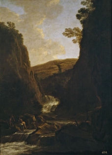 Both, Jan - Paisaje con pescadores y pastores a la orilla de un rio, 1639-41大师画家古典画古典建筑古典景物装饰画油画