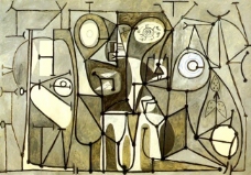 1948 La cuisine西班牙画家巴勃罗毕加索抽象油画人物人体油画装饰画