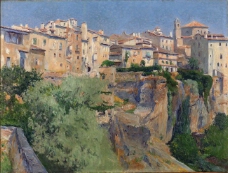 Beruete y Moret, Aureliano de - Vista de Cuenca, 1910大师画家古典画古典建筑古典景物装饰画油画