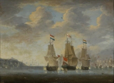 Anonymous - Combate naval, 1660-70大师画家古典画古典建筑古典景物装饰画油画