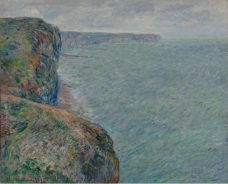 Claude Monet - View to the Sea from the Cliffs, 1881.jpeg大师画家风景画静物油画建筑油画装饰画