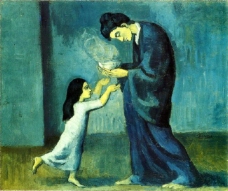 1902Lasoupe西班牙画家巴勃罗毕加索抽象油画人物人体油画装饰画