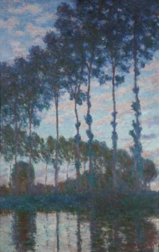 Poplars on the banks of the Epte, Evening Effect, 1891法国画家克劳德.莫奈oscar claude Monet风景油画装饰画