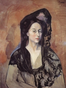 1905PortraitdeMadameBenedettaCanals西班牙画家巴勃罗毕加索抽象油画人物人体油画装饰画