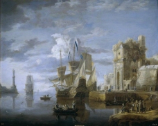 Peeters, Jan - Un puerto de mar, 17 Century大师画家古典画古典建筑古典景物装饰画油画