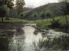 Rodolphe Wytsman - The Pond大师画家风景画静物油画建筑油画装饰画