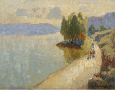 Constantin Gorbatov - By the Lake, 1933.jpeg大师画家风景画静物油画建筑油画装饰画