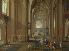 Gonzales Coques Pieter Neefs I - Interior of a Church大师画家古典画古典建筑古典景物装饰画油画