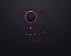 紫色闪亮UI设计界面