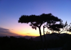 香山夕阳图片