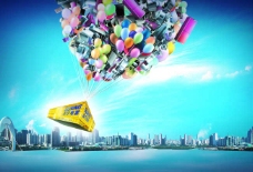 苏宁电器气球主题创意海报