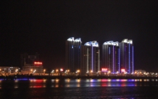 两汉汉中一江两岸夜景图片
