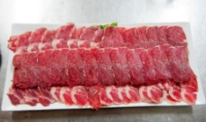 火锅涮菜 羊肉片图片
