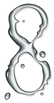 创意数字水元素阿拉伯数字