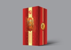 西凤酒酒盒（展开图）包装设计