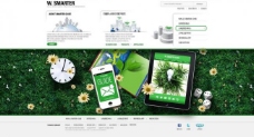 绿色科技网站psd模图片