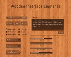 木质纹理UI工具包图片