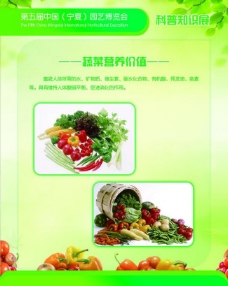 绿色蔬菜蔬菜展板图片