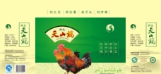 有机绿化鸡盒包装设计图片