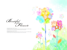 花朵创意水彩花朵图案创意设计