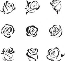 潮流素材手绘玫瑰花图片